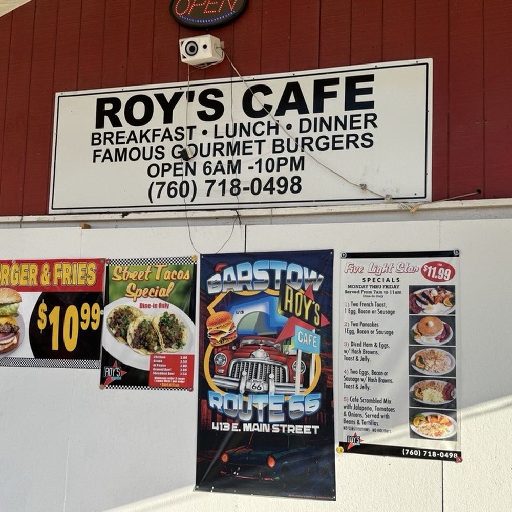 Roys Cafe - Outside sign - Cafes Near Me - Barstow, California Roys Cafe - Outside sign - Cafes Near Me - Barstow, California