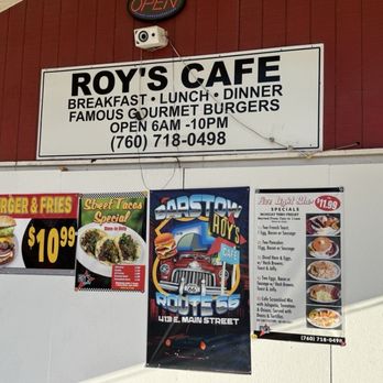 Roys Cafe - Outside sign - Cafes Near Me - Barstow, California