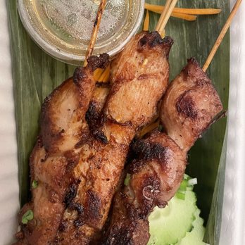 Sweet Basil - Chicken Lemongrass Skewers - Thai Near Me - Franklin, Wisconsin Sweet Basil - Chicken Lemongrass Skewers - Thai Near Me - Franklin, Wisconsin