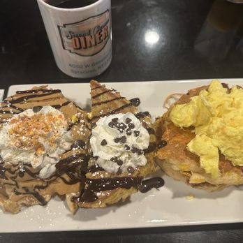 Second Chance Diner - Make your own pancake/french toast flight   Reese's pieces, Cannoli, and Loaded - Diners Near Me - Syracuse, New York