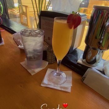 The Brunch Spot - Pineapple juice mimosa - Breakfast & Brunch Near Me - Converse, Texas