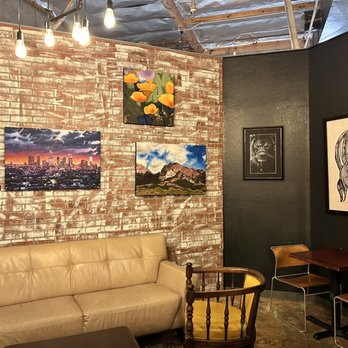 Serafina Coffee Roasters - Art & comfortable nook for a chat or reading with coffee and treats. - Coffee & Tea Near Me - Phoenix, Arizona Serafina Coffee Roasters - Art & comfortable nook for a chat or reading with coffee and treats. - Coffee & Tea Near Me - Phoenix, Arizona