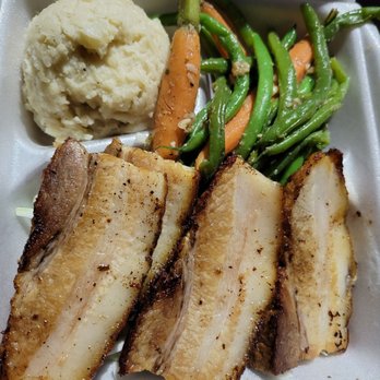 Nico's Pier 38 - Pork belly. They forgot my pesto sauce. - Seafood Near Me - Honolulu, Hawaii