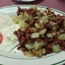 Cornbeef hash with homefries