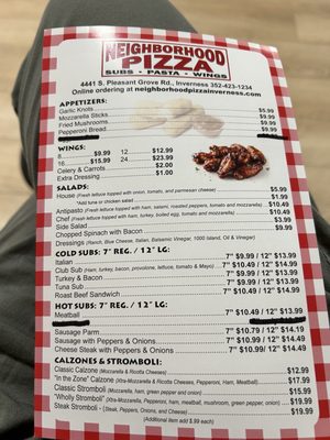 Menu photo 2 Neighborhood Pizza Inverness, FL