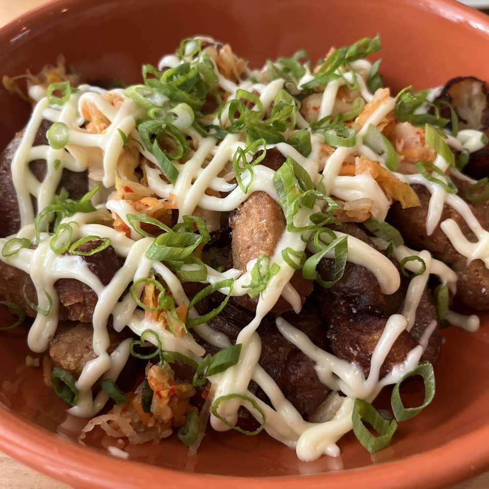 Twelve 28 Kitchen - O.G. dirty smashed fries with crispy braised pork belly (4/22/22) - New American Near Me - Penn Valley, California Twelve 28 Kitchen - O.G. dirty smashed fries with crispy braised pork belly (4/22/22) - New American Near Me - Penn Valley, California