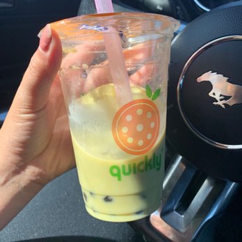 Quickly Turlock - Matcha green tea milk boba - Desserts Near Me - Turlock, California
