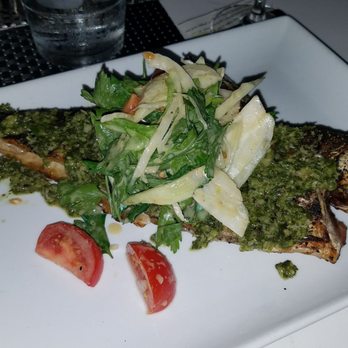 Trust - whole grilled branzino. $27 and worth it. get a glass of Kabida white wine with it! - New American Near Me - San Diego, California Trust - whole grilled branzino. $27 and worth it. get a glass of Kabida white wine with it! - New American Near Me - San Diego, California