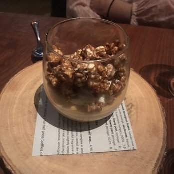 Restaurant Picco - Butterscotch pudding with caramel corn on top - Italian Near Me - Larkspur, California