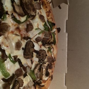 Pizza Hut - No pork or pepperoni, only sausage, onions, peppers, cheese, sauce and mushrooms. - Pizza Near Me - Burnet, Texas