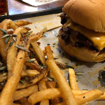 Burgh'ers Brewing - Oakland with rosemary fries. - Burgers Near Me - Pittsburgh, Pennsylvania