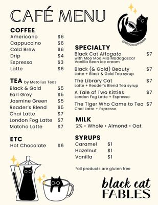 Menu photo 2 Black Cat Fables Monrovia, CA