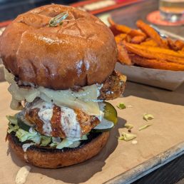 Grilled chicken sandwich, but make it fried!