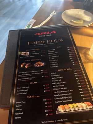 Menu photo 1 Aria Sushi & Dining Sherman Oaks, CA Menu photo 1 Aria Sushi & Dining Sherman Oaks, CA