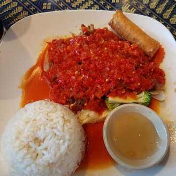 Rock A Bangkok - The Volcano Duck was an unusually large portion of duck which was great! The chili sauce= delicious! Ig: KFitzEats - Thai Near Me - Miami, Florida Rock A Bangkok - The Volcano Duck was an unusually large portion of duck which was great! The chili sauce= delicious! Ig: KFitzEats - Thai Near Me - Miami, Florida