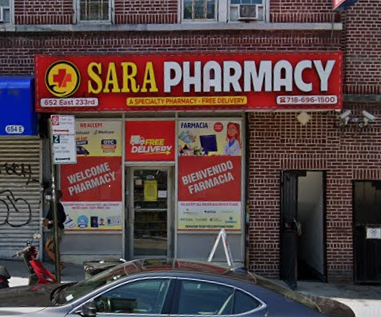 Sara Pharmacy, 652 E 233rd St, Bronx, NY 10466, US - MapQuest