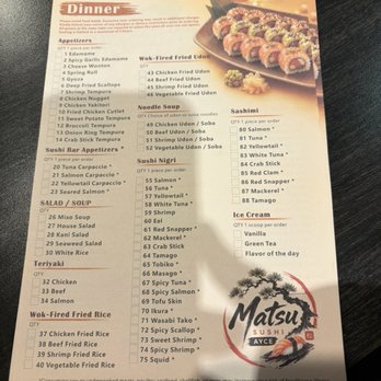 Matsu Sushi AYCE - Menu - Japanese Near Me - Gilbert, Arizona Matsu Sushi AYCE - Menu - Japanese Near Me - Gilbert, Arizona