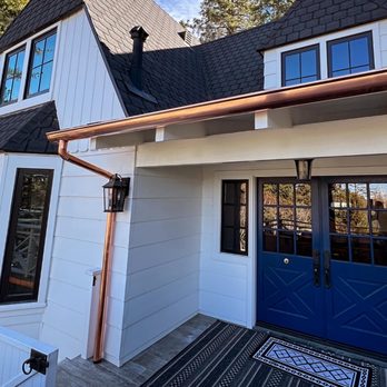 Robledo’s Rain Gutters - Copper 6" inch half round Gutter / 3" inch round downspouts - Gutter Services Near Me Robledo’s Rain Gutters - Copper 6" inch half round Gutter / 3" inch round downspouts - Gutter Services Near Me