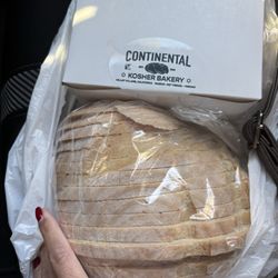 Continental Kosher Bakery - 3/11/26. Bday gift for one of my favs coworkers. Sourdough $10.50 and 3 rugelach per her ranking: cinnamon, jam, choc chip.
