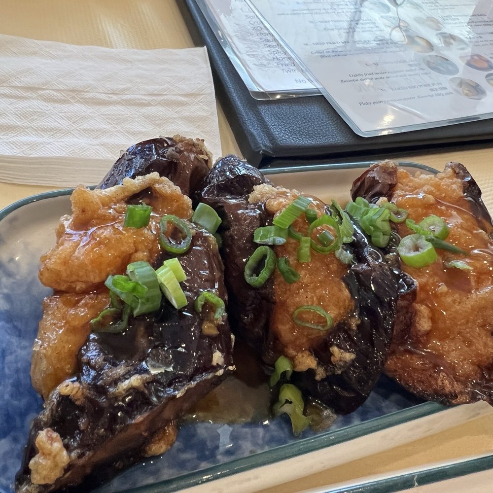 Dimsum Palace - Stuffed Eggplant with Shrimp- highlight of the meal - Cantonese Near Me - Catonsville, Maryland