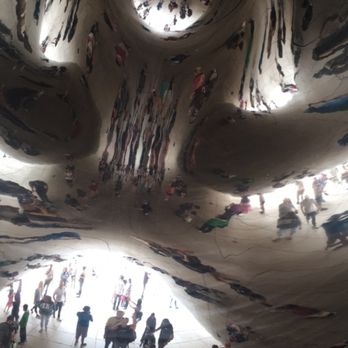 Cloud Gate - Inside reflection on The Bean - Public Art Near Me - Chicago, Illinois
