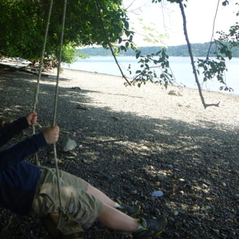 No Cabbages Bed and Breakfast - Swinging at the nearby beach - Bed & Breakfast Near Me - Gig Harbor, Washington