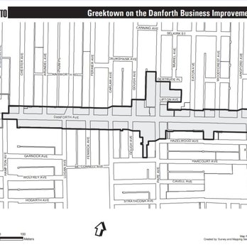 Greektown On the Danforth BIA - Greektown boundaries from the City of Toronto - Landmarks & Historical Buildings Near Me - Toronto, Ontario Greektown On the Danforth BIA - Greektown boundaries from the City of Toronto - Landmarks & Historical Buildings Near Me - Toronto, Ontario