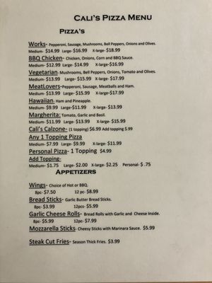 Menu photo 3 Cali's Pizza Bellflower, CA