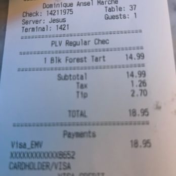 Dominique Ansel Marche - Receipt for a delicious Black Forest tart - French Near Me - Las Vegas, Nevada
