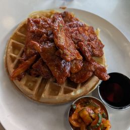 Gochujang chicken waffles Gochujang chicken waffles