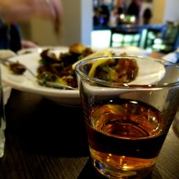 A pour of the Uncle Nearest bourbon for me, the roasted Brussel sprouts and some Malbec for the Mrs. A pour of the Uncle Nearest bourbon for me, the roasted Brussel sprouts and some Malbec for the Mrs.
