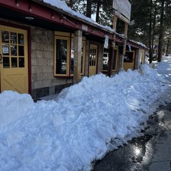 The Loco Frijole - Outside of the restaurant and the snow bank! April 2024