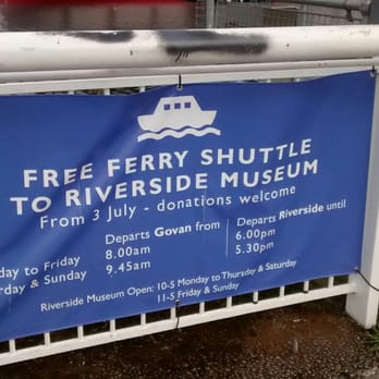 Govan Free Ferry - Running times. - Public Transportation Near Me - Glasgow, GLG
