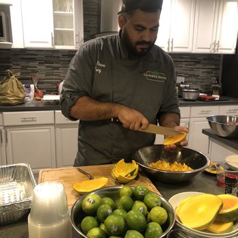 California Dining - Prepping for our Mango Ceviche - Personal Chefs Near Me