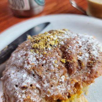Patisserie Bechler - Supposed to be a croissant...but tasted more like a pistachio and apricot sandwich. Not at all flakey or buttery. - Bakeries Near Me - Pacific Grove, California