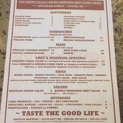 Bootleg Brewers - Menu from August 2017.