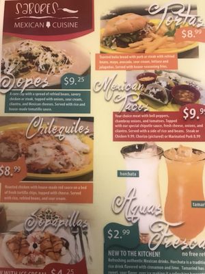 Menu photo 2 Sabores Mexican Cuisine Dewey, OK Menu photo 2 Sabores Mexican Cuisine Dewey, OK