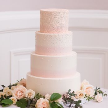 Fluffy Thoughts Cakes - Our delicious wedding cake (photo taken by Emily Alyssa Photography) - Bakeries Near Me - McLean, Virginia