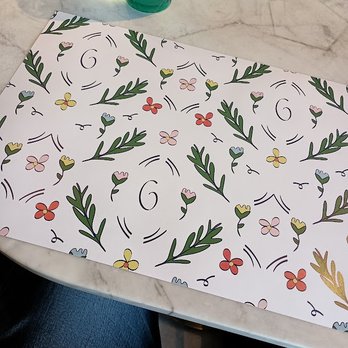 Garni Cafe - The menu doubles as a placemat. - Cafes Near Me - Orlando, Florida