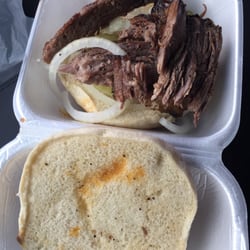 Texas T Kobe - $12 LARGE sliced beef sandwich. So not worth it.