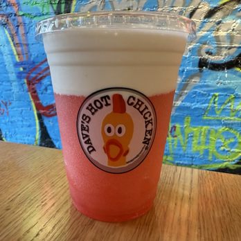 Dave's Hot Chicken - Strawberries and Creme Slusher - Chicken Shop Near Me - Brooklyn, New York
