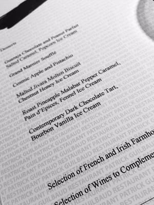 Menu photo 8 Patrick Guilbaud Restaurant Dublin, D Menu photo 8 Patrick Guilbaud Restaurant Dublin, D