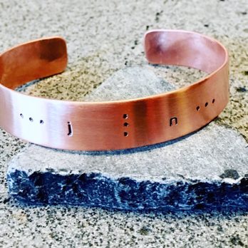 Ad Astra Studio - Custom copper cuff with initials. Made to order. - Women's Clothing Near Me - Brooklyn, New York