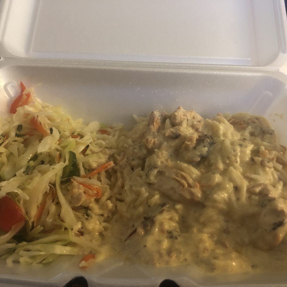 Olesya's Kitchen - Salad and chicken stroganoff over rice - Ukrainian Near Me - Columbus, Indiana Olesya's Kitchen - Salad and chicken stroganoff over rice - Ukrainian Near Me - Columbus, Indiana