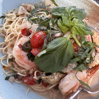 GRANVILLE - Angel Hair pasta Paleo Plate with Shrimp , delish! - New American Near Me - Pasadena, California GRANVILLE - Angel Hair pasta Paleo Plate with Shrimp , delish! - New American Near Me - Pasadena, California