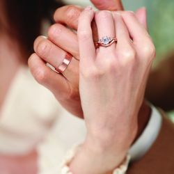 Barrington Jewels - Rose gold wedding trio