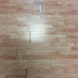 Longmont Athletic Club West - The laminate slides when you step on it.