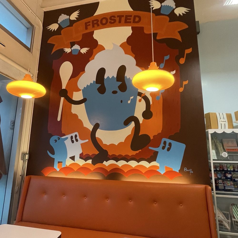 Frosted Cupcakery - Indoor wall mural - Bakeries Near Me - Long Beach, California