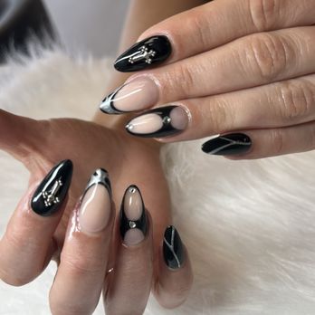 Pampered Nails and Spa - black design - Nail Salons Near Me - Pleasant Hill, California Pampered Nails and Spa - black design - Nail Salons Near Me - Pleasant Hill, California