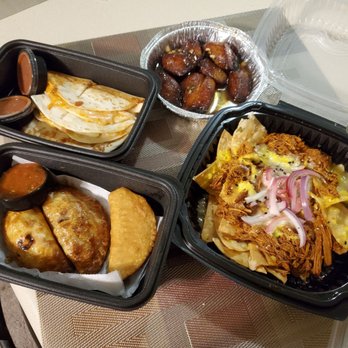 Antigua Latin Inspired Kitchen - Chicken Poblano Quesadilla, Empanada Sampler, Platanos Cubano, & Cochinachos - Latin American Near Me - West Allis, Wisconsin Antigua Latin Inspired Kitchen - Chicken Poblano Quesadilla, Empanada Sampler, Platanos Cubano, & Cochinachos - Latin American Near Me - West Allis, Wisconsin